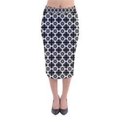 Pattern 300 Velvet Midi Pencil Skirt by GardenOfOphir