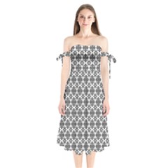 Pattern 301 Shoulder Tie Bardot Midi Dress by GardenOfOphir