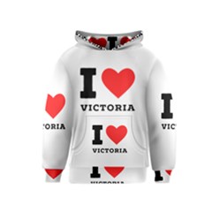 I Love Victoria Kids  Pullover Hoodie by ilovewhateva