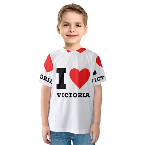 I Love Victoria Kids  Sport Mesh Tee by ilovewhateva