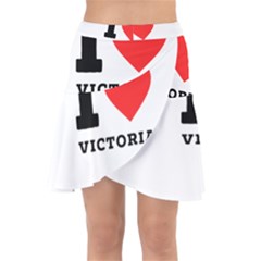 I Love Victoria Wrap Front Skirt by ilovewhateva