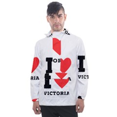 I Love Victoria Men s Front Pocket Pullover Windbreaker by ilovewhateva