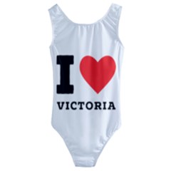 I Love Victoria Kids  Cut-out Back One Piece Swimsuit