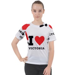 I Love Victoria Women s Sport Raglan Tee