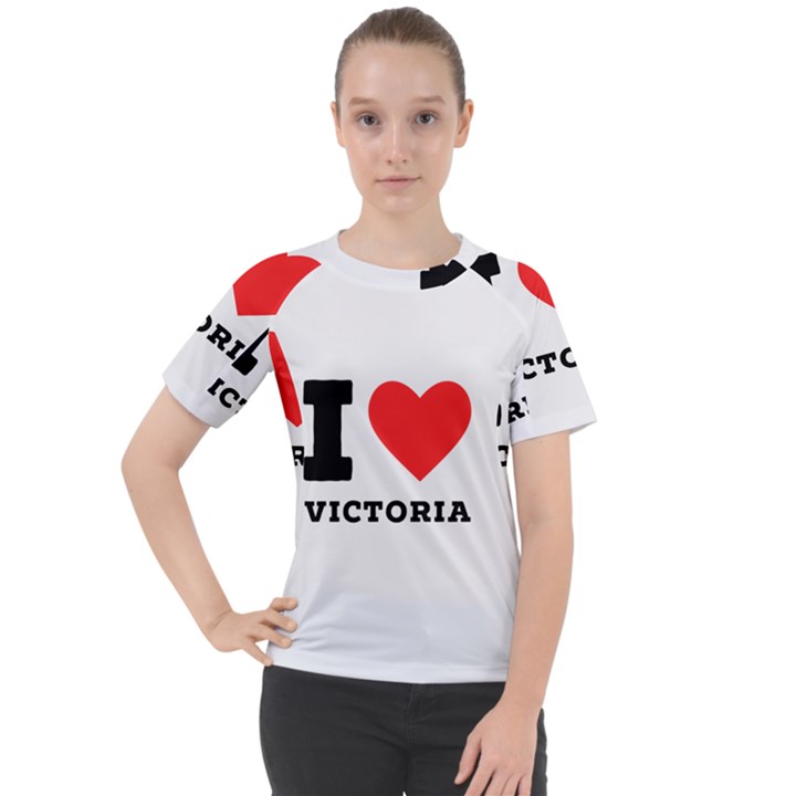 I love victoria Women s Sport Raglan Tee