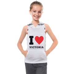 I Love Victoria Kids  Sleeveless Hoodie by ilovewhateva