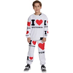 I Love Victoria Kids  Sweatshirt Set by ilovewhateva