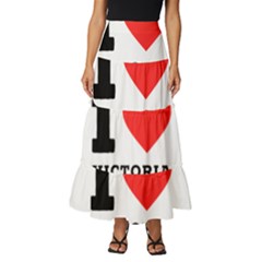 I Love Victoria Tiered Ruffle Maxi Skirt by ilovewhateva