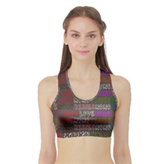 Pattern 311 Sports Bra With Border by GardenOfOphir