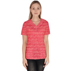 Pattern 317 Women s V-neck Scrub Top by GardenOfOphir