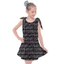 Black And White Love Kisses Pattern Kids  Tie Up Tunic Dress View1