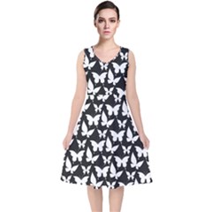 Pattern 322 V-neck Midi Sleeveless Dress  by GardenOfOphir