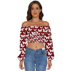 Pattern 324 Long Sleeve Crinkled Weave Crop Top by GardenOfOphir