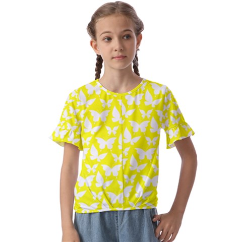 Pattern 326 Kids  Cuff Sleeve Scrunch Bottom Tee by GardenOfOphir