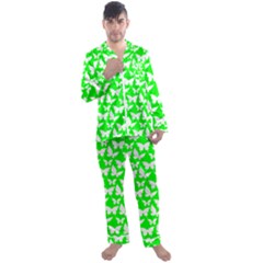 Pattern 328 Men s Long Sleeve Satin Pajamas Set by GardenOfOphir