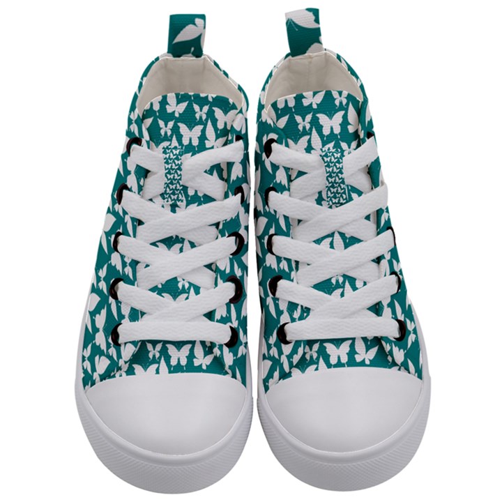 Pattern 329 Kids  Mid-Top Canvas Sneakers