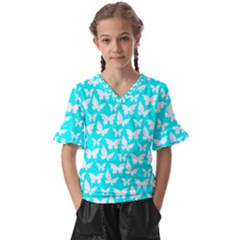 Pattern 330 Kids  V-neck Horn Sleeve Blouse by GardenOfOphir