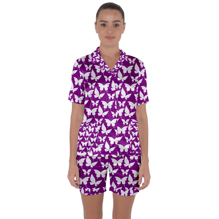 Pattern 333 Satin Short Sleeve Pajamas Set