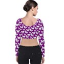 Pattern 333 Velvet Long Sleeve Crop Top View2