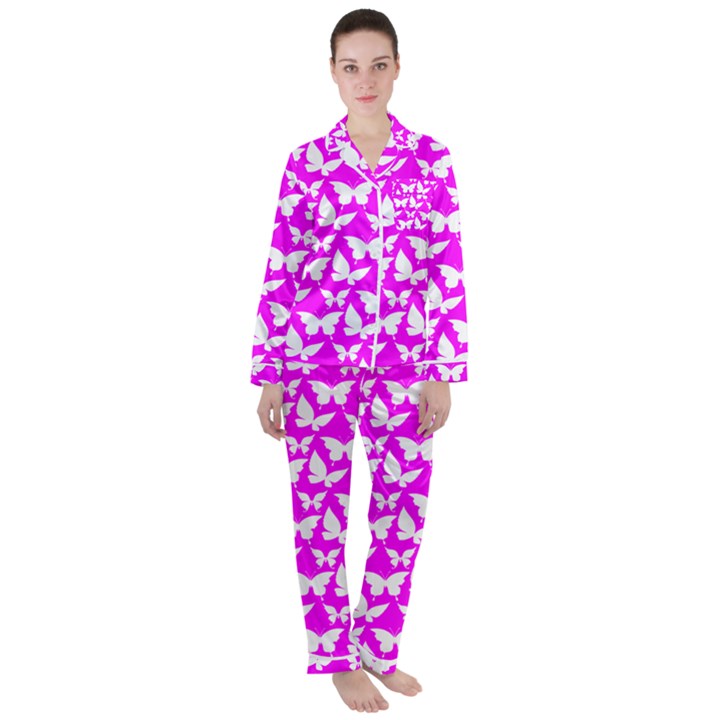 Pattern 334 Women s Long Sleeve Satin Pajamas Set	