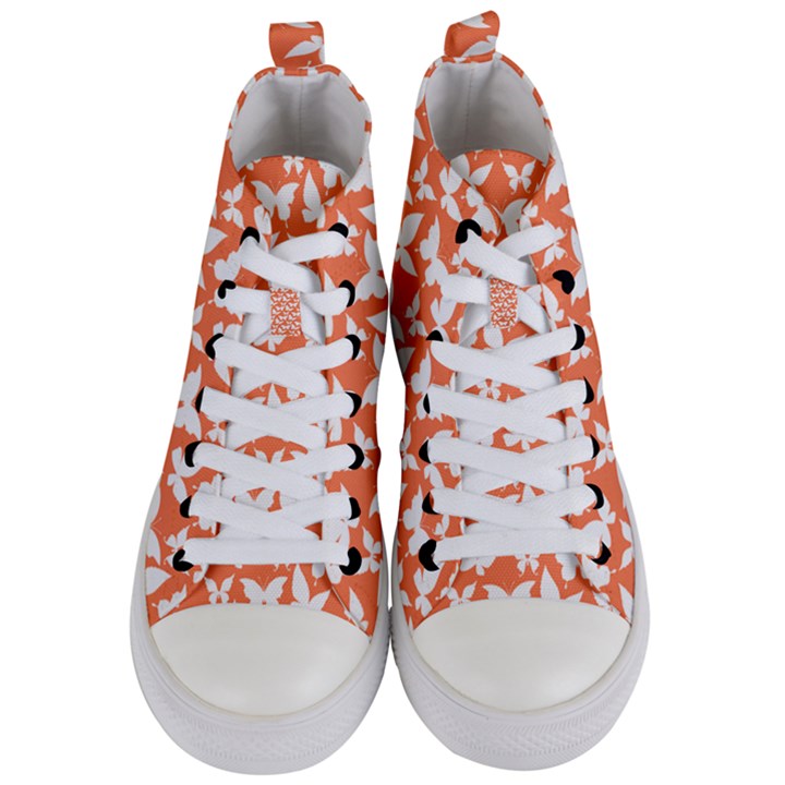 Pattern 338 Women s Mid-Top Canvas Sneakers