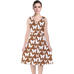 Pattern 339 V-neck Midi Sleeveless Dress  by GardenOfOphir