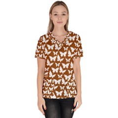 Pattern 339 Women s V-neck Scrub Top by GardenOfOphir