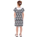 Black And White Pretzel Illustrations Pattern Kids  Drop Waist Dress View2