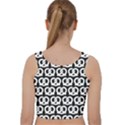 Black And White Pretzel Illustrations Pattern Velvet Racer Back Crop Top View2