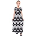 Black And White Pretzel Illustrations Pattern Kids  Short Sleeve Maxi Dress View1