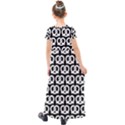 Black And White Pretzel Illustrations Pattern Kids  Short Sleeve Maxi Dress View2