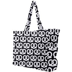 Black And White Pretzel Illustrations Pattern Simple Shoulder Bag by GardenOfOphir