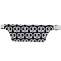 Black And White Pretzel Illustrations Pattern Active Waist Bag View2