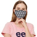 Black And White Pretzel Illustrations Pattern Fitted Cloth Face Mask (Adult) View1