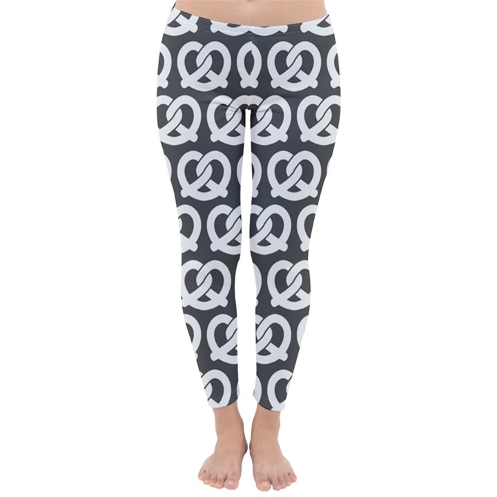 Gray Pretzel Illustrations Pattern Classic Winter Leggings