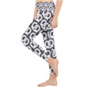 Gray Pretzel Illustrations Pattern Lightweight Velour Classic Yoga Leggings View3