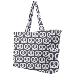 Gray Pretzel Illustrations Pattern Simple Shoulder Bag by GardenOfOphir