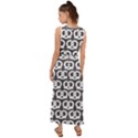 Gray Pretzel Illustrations Pattern V-Neck Chiffon Maxi Dress View2