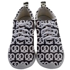 Gray Pretzel Illustrations Pattern Mens Athletic Shoes by GardenOfOphir