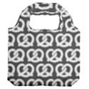 Gray Pretzel Illustrations Pattern Premium Foldable Grocery Recycle Bag View2