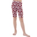 Red Pretzel Illustrations Pattern Kids  Mid Length Swim Shorts View1