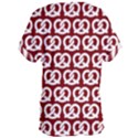 Red Pretzel Illustrations Pattern Women s Oversized Tee View2