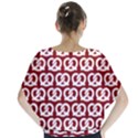 Red Pretzel Illustrations Pattern Batwing Chiffon Blouse View2