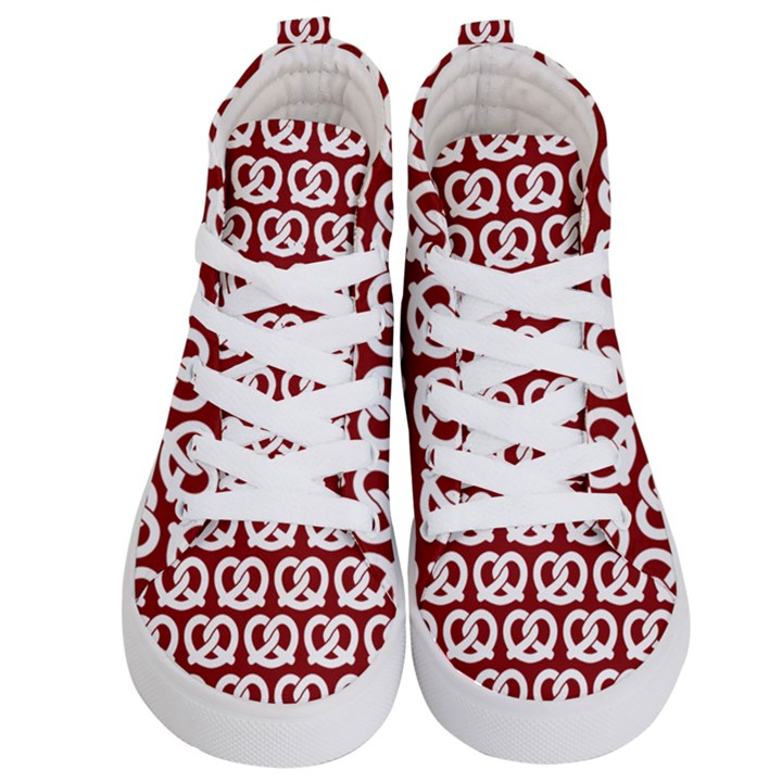 Red Pretzel Illustrations Pattern Kids  Hi-Top Skate Sneakers