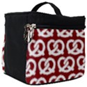 Red Pretzel Illustrations Pattern Make Up Travel Bag (Big) View1