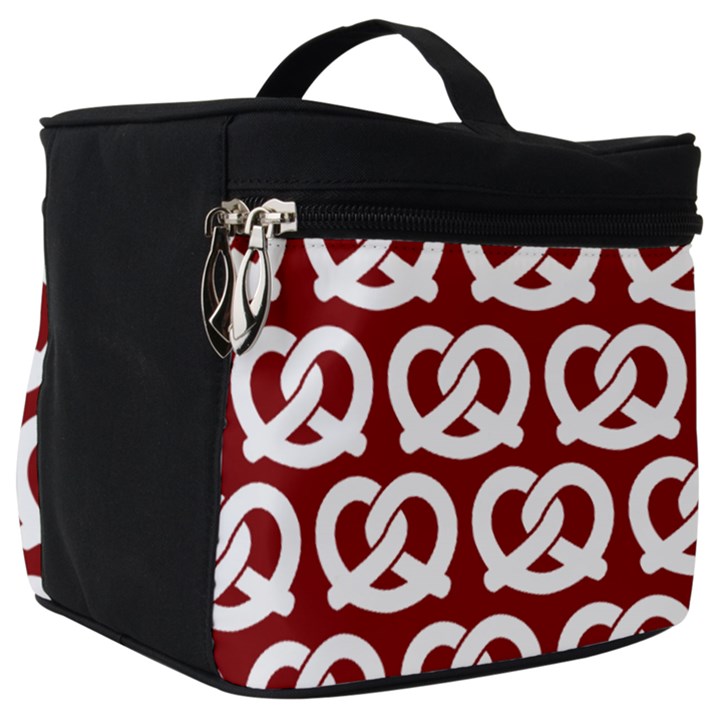 Red Pretzel Illustrations Pattern Make Up Travel Bag (Big)