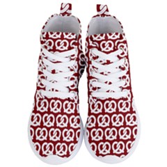 Red Pretzel Illustrations Pattern Women s Lightweight High Top Sneakers by GardenOfOphir