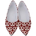 Red Pretzel Illustrations Pattern Women s Low Heels View1