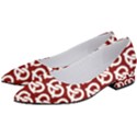 Red Pretzel Illustrations Pattern Women s Low Heels View2