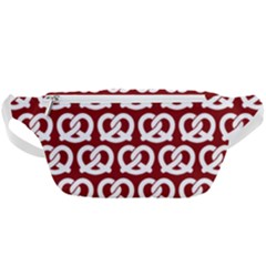 Red Pretzel Illustrations Pattern Waist Bag  by GardenOfOphir